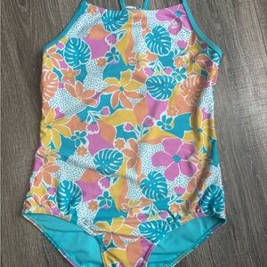Speedo Tropical Floral Kids Swim One Piece